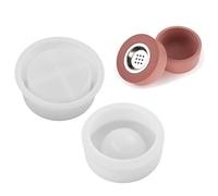 Qsvbeeqj Moule en résine avec couvercle pour chauffe-encens, moules en résine époxy pour porte-cônes d'encens