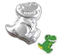 Qsvbeeqj Moules à gâteau en forme de dinosaure en alliage d'aluminium - Accessoires de cuisson - Mousse - Pâtisserie - Moule à gâteau anti-adhésif