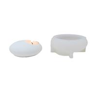 Qsvbeeqj Moules en silicone pour bougeoirs ovales en forme de galets pour décoration de la maison