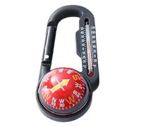 Qsvbeeqj Mousqueton multifonctionnel avec thermomètres intégrés pour l'extérieur, boussole, camping, randonnée, alpinisme, boucles d'alpinisme, boucle portable de randonnée
