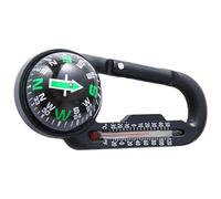 Qsvbeeqj Mousqueton multifonctionnel avec thermomètres intégrés pour l'extérieur, boussole, camping, randonnée, alpinisme, boucles d'alpinisme, boucle portable de randonnée