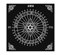 Qsvbeeqj Mystérieux Symbole Astrologie Nappe Tissu d'autel Carré Table de Cartes Divine Tissu Sorcellerie