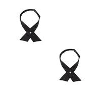 Qsvbeeqj Nœud papillon croisé réglable pour uniforme scolaire pré-noué pour femmes/filles, cravate, accessoires de couleur unie, nœud papillon pour femmes