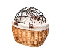 Qsvbeeqj Panier de rangement en rotin tissé pour vélos avec sangles de fixation Panier en osier étanche Panier arrière de vélo