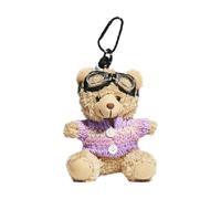 Qsvbeeqj Pendentif animal de dessin animé Porte-clés élégant ours Porte-clés Jouet en peluche Porte-clés Bijoux Personnalisé Décoration de sac