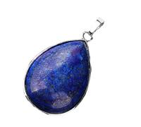 Qsvbeeqj Pendentif goutte d'eau / rectangle / cœur lapis-lazuli avec inclusions dorées Accessoires de bijoux faits à la main Pendentif confortable pour l'usure quotidienne, Einheitsgröße, Comme décrit