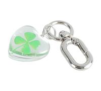 Qsvbeeqj Pendentif trèfle à quatre feuilles polyvalent élégant accessoire unique porte-clés pendentif pour sacs, clés, étui pour écouteurs