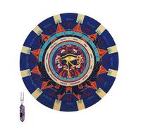 Qsvbeeqj Pendule Mystique Tapis de Jeu Exercice de Pendule Surfaces en Caoutchouc Fixes pour les Amoureux d'Astrologies Travailler Dieu Outil d'Outil Énergie