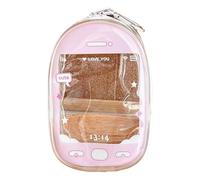 Qsvbeeqj Petit porte-clés transparent pour figurine clé voiture bijoux pratique portefeuille design pour enfants usage quotidien essentiel sac transparent affichage pour petits, C, One Size