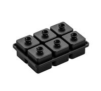 Qsvbeeqj Plateau à boules de glace gravées pour créer des cocktails clairs Boule de glace avec 6 cavités pour pubs domestiques et événement spécial Moules de boule de glace gravés efficaces