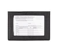 Qsvbeeqj Pochette de rangement pour passeports de couleur macaron avec fenêtre transparente et pochette de protection étanche Porte-passeport, Noir