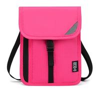 Qsvbeeqj Pochettes de voyage pour passeports familiaux avec blocage RFIDS, pochettes cachées pour le cou, pour femmes et hommes, portefeuille de voyage familial, Rose rouge