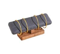 Qsvbeeqj Porte-bijoux en bois élégant en forme de T pour bracelets montres et bandeaux Étagère de rangement élégante Bracelet Présentoir à bijoux en velours, taille unique, comme décrit