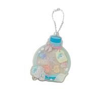 Qsvbeeqj Porte-clés en forme de bouteille de boisson pour femme - Esthétique - Pour sacs à main et sacs à dos - Accessoires pour sacs à main, Coque bleue.