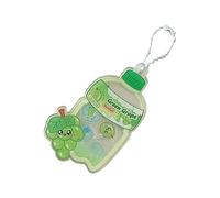 Qsvbeeqj Porte-clés en forme de bouteille de boisson pour femme - Esthétique - Pour sacs à main et sacs à dos - Accessoires pour sacs à main, Raisins verts