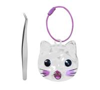 Qsvbeeqj Porte-clés en PVC transparent pour commémorer les chats, les chiens et l'amour, les poils de gueule de bois, Kenotaph