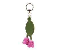 Qsvbeeqj Porte-clés floral tendance en cuir PU et alliage pour sacs à dos Tulipes en alliage, rose rouge, taille unique