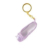 Qsvbeeqj Porte-clés inspiré des ballets avec pendentif en forme de chaussure de pointe - Porte-clés en alliage texturé pour les amateurs de danse, Violet., taille unique