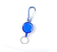 Qsvbeeqj Porte-clés rétractable - Mousqueton - Porte-badge - Avec câble en acier de 68 à 140 cm - Outil de porte-clés télescopique - Porte-badge extérieur
