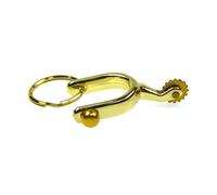 Qsvbeeqj Porte-clés unique avec motif éperon équestre en alliage, texture unique, accessoire tendance unisexe pour le quotidien et les fêtes, petit pendentif décoratif, doré, taille unique