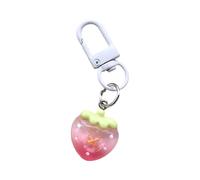 Qsvbeeqj Porte-clés vibrant en forme de fruit de gelée en résine pour femme et fille Accessoires de printemps Porte-clés ludique en forme de fruit, Fraise, taille unique