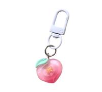 Qsvbeeqj Porte-clés vibrant en forme de fruit de gelée en résine pour femme et fille Accessoires de printemps Porte-clés ludique en forme de fruit, Pêche, taille unique