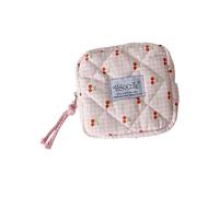Qsvbeeqj Porte-serviettes hygiéniques multifonctionnel pour voyage sur le thème des cerises pour l'hygiène féminine, organisateur essentiel sanitaire et accessoires