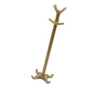 Qsvbeeqj Porte-vêtements miniature 1/12 pour maison de poupée avec plusieurs crochets pour petits articles accessoires de rangement scène meubles maison de poupée