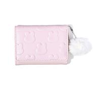 Qsvbeeqj Portefeuille compact pour femmes titulaire de carte de crédit PU grande capacité embrayage porte-monnaie à trois volets porte-monnaie dames pochette triple, b