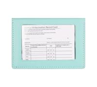 Qsvbeeqj portefeuille de voyage transparent fenêtre porte-passeport et carte amincissante organiseur sac de rangement pour femmes pratique manche en PVC, Bleu, Beauté de masse