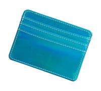 Qsvbeeqj Portefeuille minimaliste mince avec poche avant à cliquet porte-cartes porte-cartes avec fenêtre transparente pour hommes et femmes portefeuille poche avant, Bleu, Beauté de masse