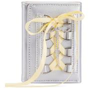 Qsvbeeqj Portefeuille pour femme avec sangle inspirée du ballet - Avec fentes pour cartes - Compact - En polyuréthane - Pour un usage quotidien - Avec fermeture éclair, jaune, Beauté de masse