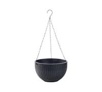 Qsvbeeqj Récipient de plantes d'intérieur design en rotin Pots de fleurs Panier à plantes suspendu pour petites plantes en pot et panier suspendu en résine