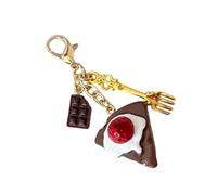 Qsvbeeqj Résine Imitation Nourriture Téléphone Charme Porte-clés Café Gâteau Pendentif Sacs Créatifs Accessoire Sac à Main Décors Cadeau d'anniversaire Créatif Unique Sangle de Téléphone Accessoire