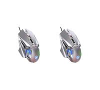 Qsvbeeqj RGB Gaming USB Game Macro Programming 6400 DPI Optique Type C Mode Voiture Optique Coloré Respiration Lumière USB Charge Souris d'ordinateur Ergonomique Mignon Hamster Cartoon