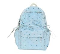 Qsvbeeqj Sac à dos en nylon avec grande capacité pour les étudiants Le lycée Sac d'école avec compartiments pour ordinateur portable et poches latérales Sacs à dos pour ordinateur portable pour