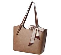Qsvbeeqj Sac à main élégant Grande capacité Sac à bandoulière Satchel Écharpe Bureau Tendance Sac à main pour femmes et filles Sac à main en cuir PU de luxe, kaki