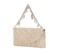 Qsvbeeqj Sac à main tissé multi-compartiments léger pour le travail ou les voyages Tissu naturel solide Mode pour femme Coton Lin, a, One Size