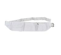 Qsvbeeqj Sac banane avec chaîne blanche cloutée pour femme bal de fin d'année banquet club party pack élastique pour un usage quotidien décontracté, Tissu Oxford, Taille Unique