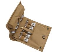 Qsvbeeqj Sac de rangement portable pour condiments de cuisine en plein air avec 10 pots en toile pour assaisonnement, support de bouteille d'assaisonnement, organiseurs de condiments