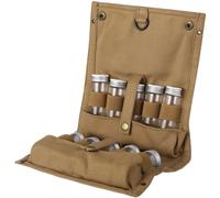 Qsvbeeqj Sac de rangement pour condiments de voyage, pique-nique, barbecue, assaisonnement, condiments, avec 10 bouteilles de camping, condiments, organiseurs de condiments