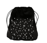 Qsvbeeqj Sac souple pour tarots et runes avec cordon de serrage pour ranger des cartes de jeu de société avec cordon de serrage, Noir 11, Taille unique