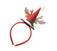 Qsvbeeqj Serre-tête à cheveux avec cornes de Noël pour fêtes et fêtes de Noël pour adultes