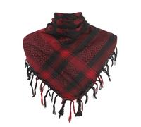 Qsvbeeqj Shemagh Écharpe désert motif crâne arabe Keffiyeh Châle Wrap Franges Franges Foulards Bandana Head Wraps pour homme et femme Écharpe en coton, Rouge, Taille unique
