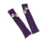 Qsvbeeqj Slouch Chaussettes longues JK en Tricot avec décoration Jk Chaussettes JK Jambières Lâche Genou Haut Tricot Laine Leggings Chaude Chaude Chaude, aubergine, Taille Unique