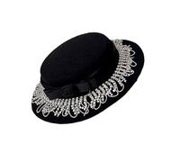 Qsvbeeqj Steampunks Lolitas Petite pince à cheveux avec pompons délicats et strass Nœud en forme de cœur Décoration pour événements