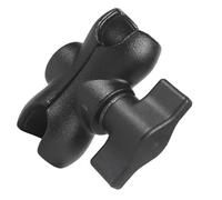 Qsvbeeqj Support auxiliaire double socle pour supports et support de téléphone en aluminium pour boule de moto Montage sur socle Bras à double prise