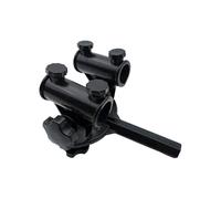 Qsvbeeqj Support de pêche à double canne à pêche avec articulation, construction légère, améliore la stabilité, accessoire de pêche léger