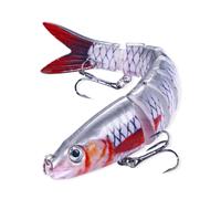 Qsvbeeqj Swimbaits 18G Multi Joint 13 4 cm Leurre de pêche 8 segments Leurre artificiel dur avec crochet pour truite Leurre à manivelle multi-sections