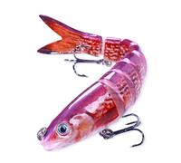 Qsvbeeqj Swimbaits 18G Multi Joint 13 4 cm Leurre de pêche 8 segments Leurre artificiel dur avec crochet pour truite Leurre à manivelle multi-sections